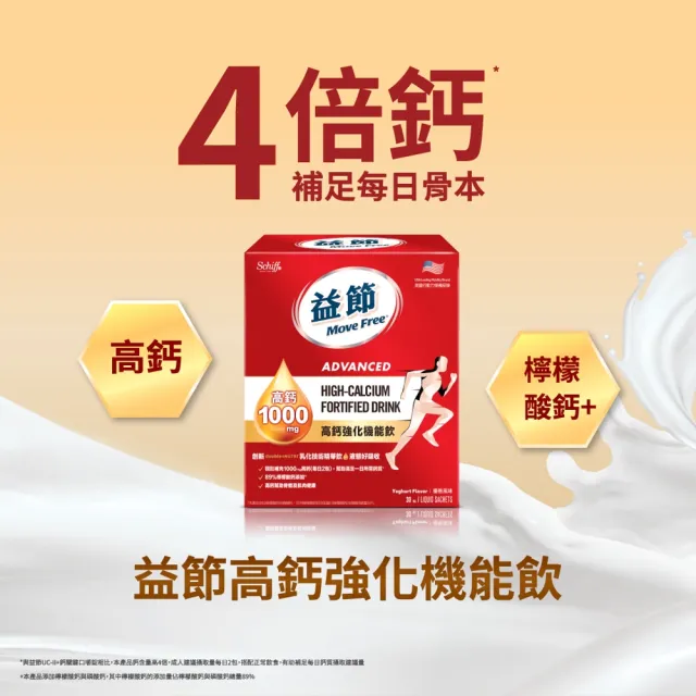 【Move Free 益節】高鈣強化機能飲12盒(1包10ml共360包 檸檬酸鈣/補鈣/關鍵/保健/鈣/補鈣保健食品)