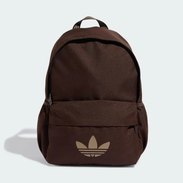 【adidas 愛迪達】後背包 運動包 書包 旅行包 大容量 三葉草 CL BACKPACK 咖啡 KQ6388(2907)