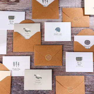 Paper Play 萬用卡片 感謝卡/萬用卡片-復古手繪趣味圖樣造型卡片 賀卡 感謝卡 祝福卡(6款任選)