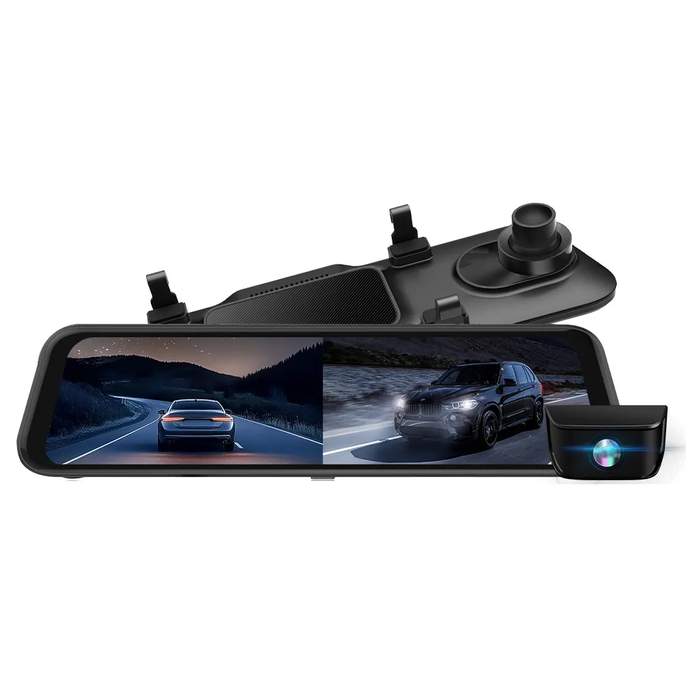 【Autotek】4K+2K前後雙Sony星光夜視電子後視鏡行車記錄器 TS碼流 固定照相區間測速科技執法