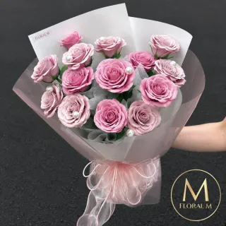 【Floral M】芭蕾珍珠戀曲香水花束(情人節花束/告白禮物/求婚花束/鮮花花禮/香水花束)