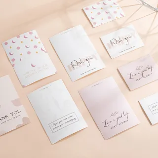Paper Play 萬用卡片 感恩卡/萬用卡片-極簡個性設計印字祝福語卡片 賀卡 感謝卡(10款任選)