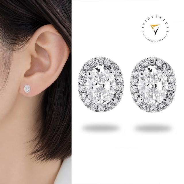【Vividventure 亞帝芬奇】GIA 60分 FVS2 天然鑽石 真鑽 耳環 時尚精選款 14K金台+18K金耳針