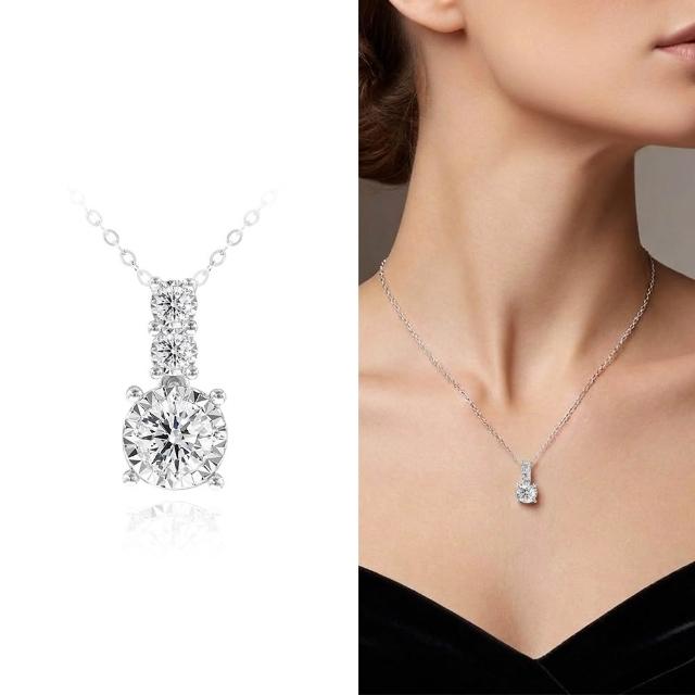 【AURORA 歐羅拉】GIA 30分 F color 圓形  八心八箭天然真鑽 白K金 鑽墜  情牽(送鉑金鍊)