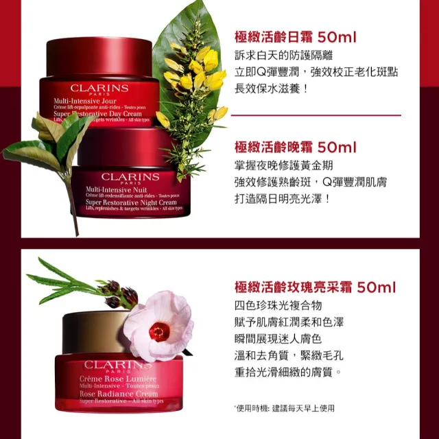 【CLARINS 克蘭詩】極緻活齡日霜-一般膚質 50ml