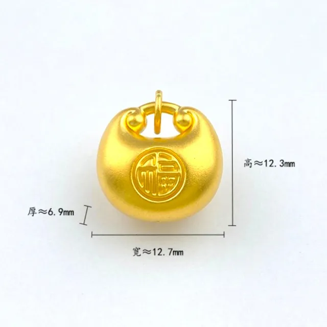 【路森】黃金墜(小胖福金重:0.77錢+-0.03錢)
