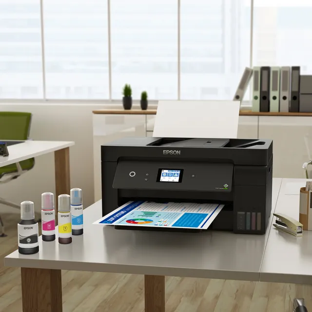 【EPSON】官方直營 搭1組T03Y原廠1黑3彩墨水★L14150 A3+高速雙網WiFi智慧遙控連供複合機