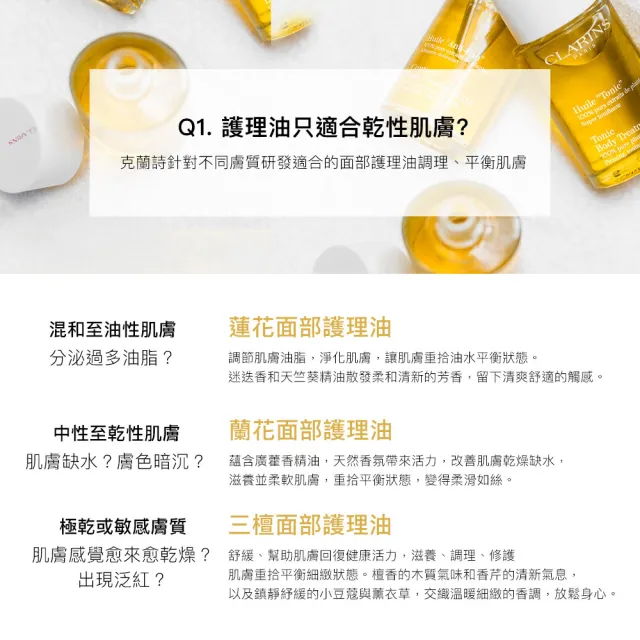 【CLARINS 克蘭詩】輕盈美體護理油100ml(SPA級排水油)
