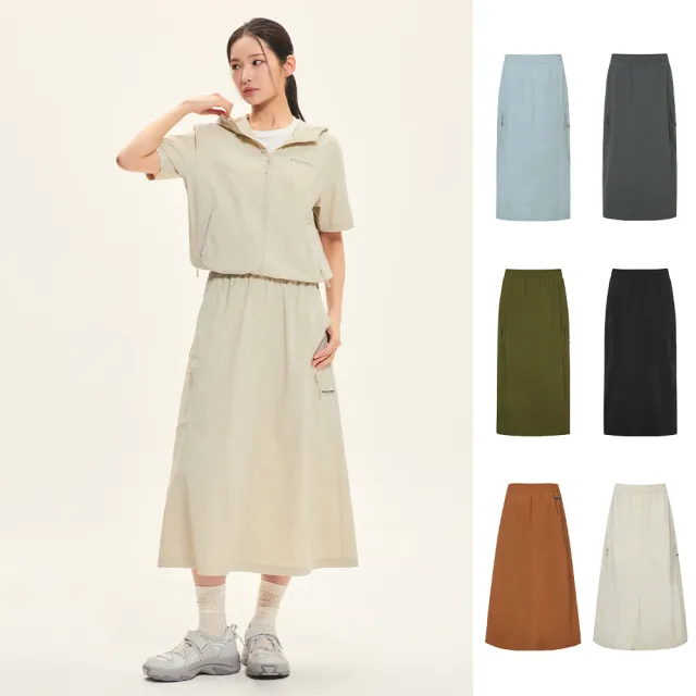 【Discovery Expedition】Freshvent 輕量工裝休閒長裙 涼感降落傘裙(DWTP9A053/DWTP92053-女版七款任選)