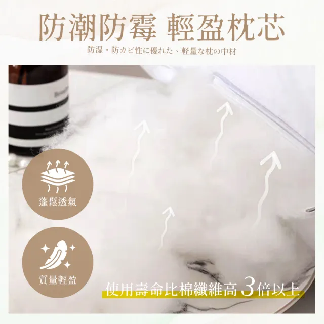 【Sleep Peacefully 寢室安居】買1送1 日式飯店指定使用 可水洗枕頭(中空棉.水洗枕)