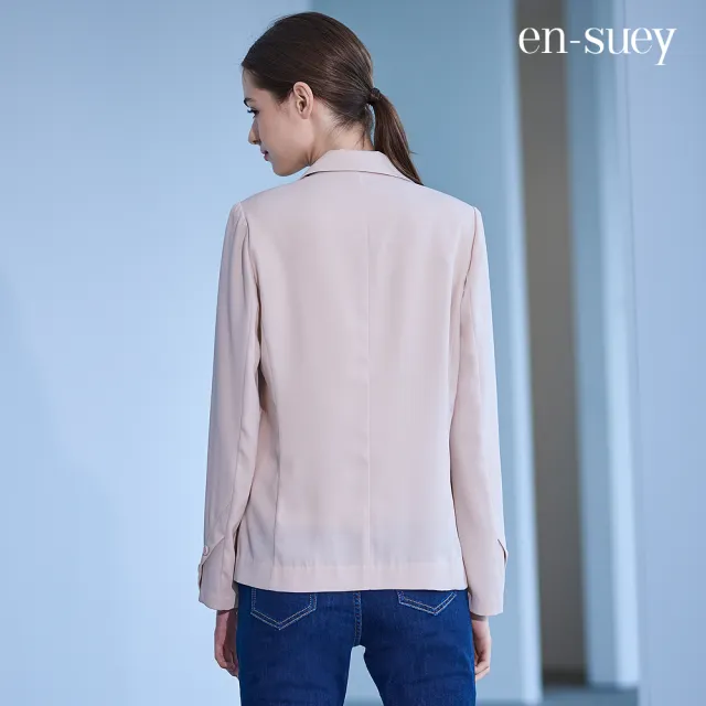 【en-suey 銀穗】通勤風修身純色西裝外套-女
