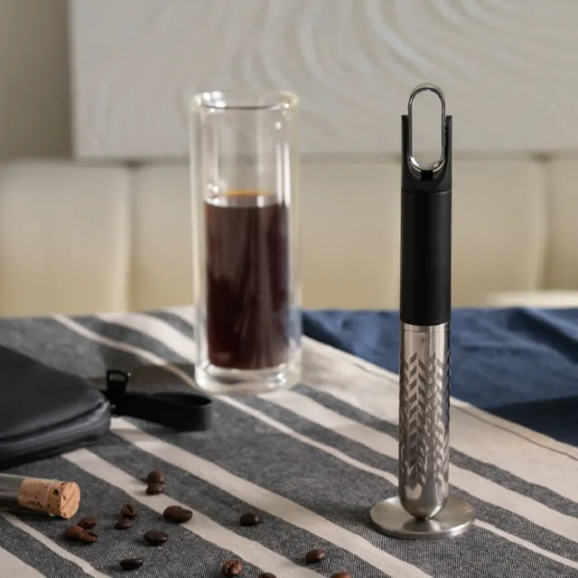 【LiFE RiCH】MINI PRESS 隨行濾壓棒(黑曜/醇白/拿鐵) (咖啡、茶葉、不鏽鋼)