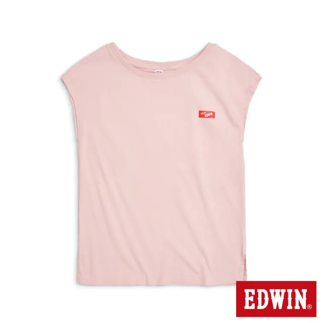 【EDWIN】女裝 無袖背心(粉紅色)