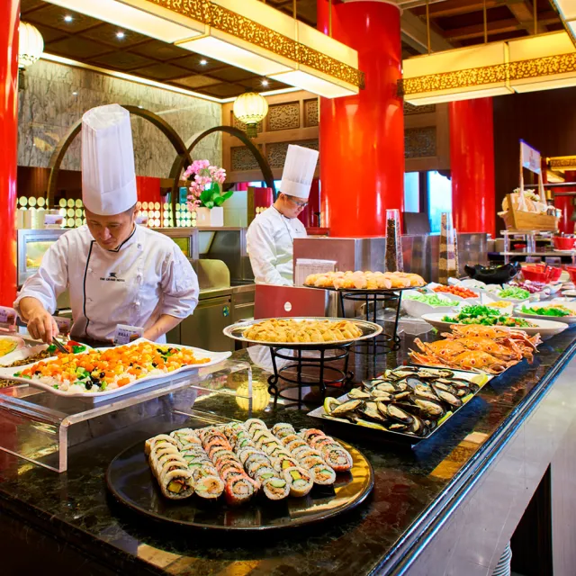【圓山大飯店】10/8偷殺!松鶴廳 無國界自助百匯｜平日午/晚餐吃到飽單人券(MO26)