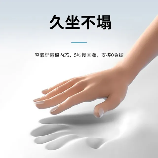 【ANTIAN】人體工學分區減壓 記憶棉涼感坐墊 辦公室椅墊 凳子棉墊 美臀墊 屁股墊 痔瘡墊 褥瘡墊