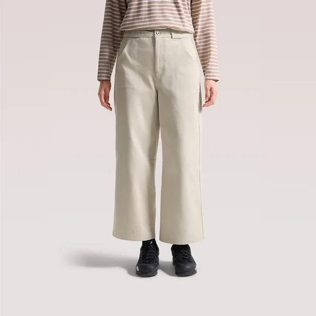【The North Face】北臉 長褲 女 休閒褲 W PINECREST WIDE LEG PANT 灰褐 NF0A8KFKN7J