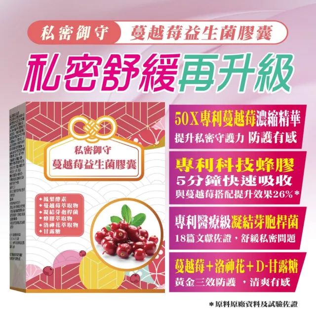 【YAYU Biomed 雅譽生醫】蔓越莓益生菌膠囊  3入組(共90顆)