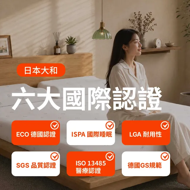【森好眠】雙人5cm大和抗菌乳膠床墊5x6.2尺經典款(薄床墊可摺疊折疊Sonmil森好眠)