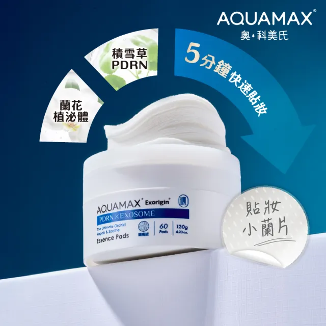 【AQUAMAX 奧科美氏】泌蘭PDRN舒緩超級棉片60片(120g) ｜妝前補水、修護貼妝、敏弱肌