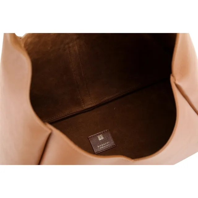 【GIVENCHY 紀梵希】Hobo 中型 4G鎖扣 小牛皮肩背包(咖棕色 通勤包)