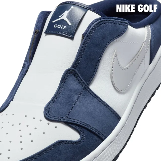 【NIKE GOLF】Air Jordan Mule 高爾夫鞋 白色/午夜藍/金屬銀色(FJ1214-102)