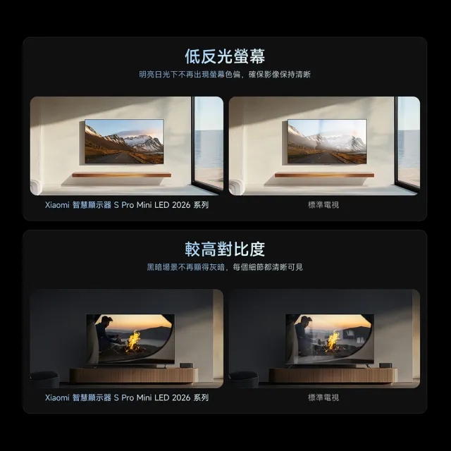 【小米】家電快配★Xiaomi 55型 4K Mini LED 144Hz GoogleTV智慧聯網顯示器(S Pro Mini 55 2026)