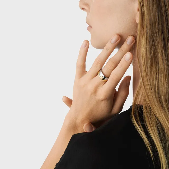 【Georg Jensen 喬治傑生】FUSION 外圈戒指(18K黃金)