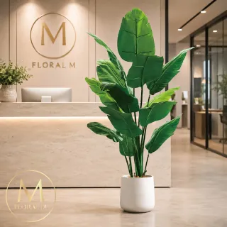 【Floral M】招財納福天堂鳥170cm大型仿真植栽(贈花盆)(仿真樹/免澆水/室內佈置/居家裝飾/招財擺設)