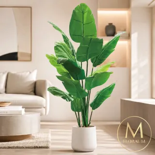 【Floral M】招財納福天堂鳥170cm大型仿真植栽(贈花盆)(仿真樹/免澆水/室內佈置/居家裝飾/招財擺設)