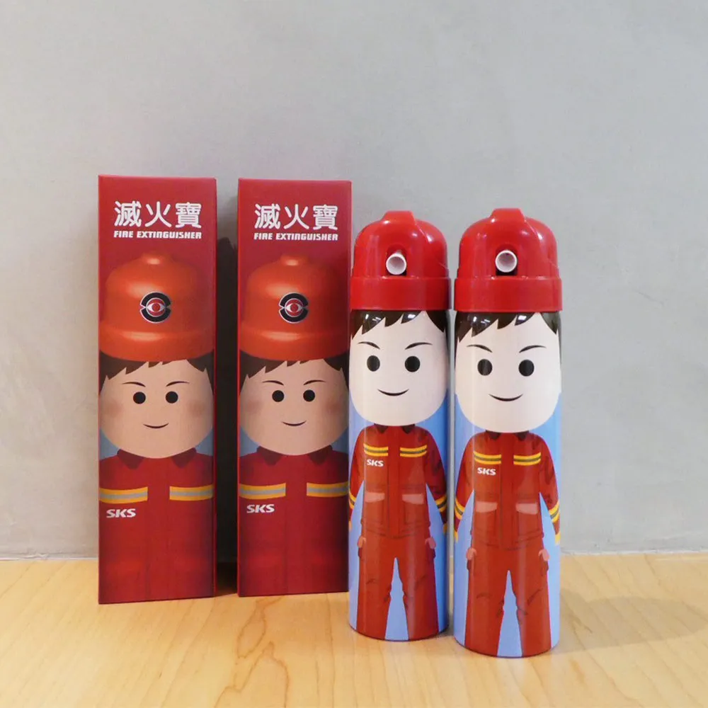 【SKS 新光保全】滅火寶FIREOUT 滅火器 超殺雙入組(泡沫/MIT/台灣製/環保/無毒/居家/車用/防災/耐高溫)