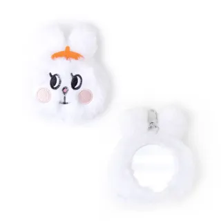 【Norns】Bunni Konbiny絨毛造型隨身鏡 - Norns Original Design 正版授權 化妝鏡 隨身摺疊鏡