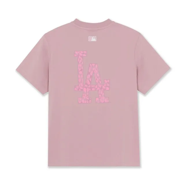 【MLB】涼感 背後豹紋大Logo短袖T恤 洛杉磯道奇隊 (3ATSN0664-07PKM)