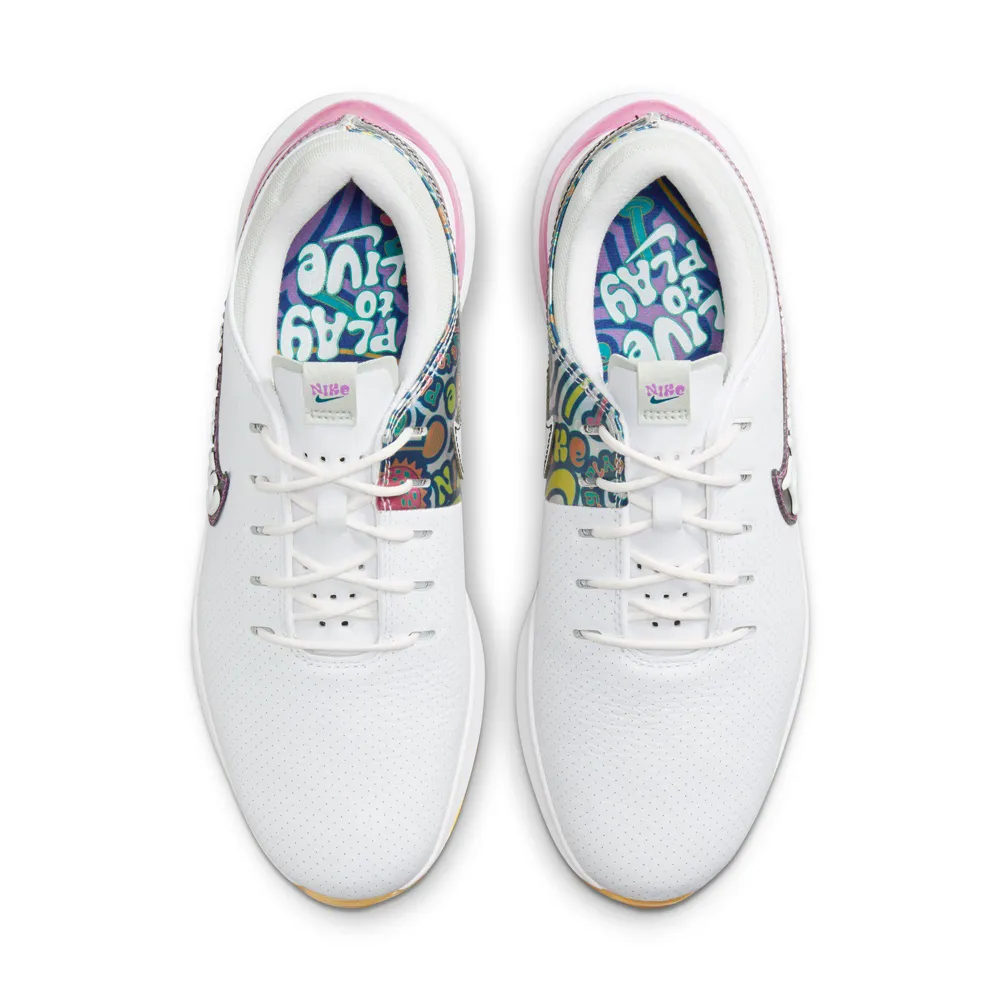 【NIKE GOLF】Nike Victory Tour 4  Nike高爾夫球鞋 寬-HM6542-102(白色/玫瑰金色)