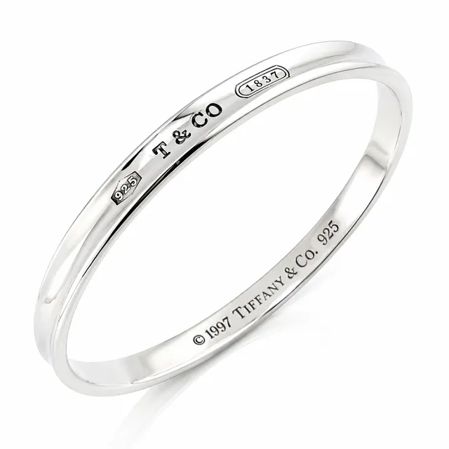 【Tiffany&Co. 蒂芙尼】台灣現貨-1837系列-925純銀女用手環手鐲(展示品)