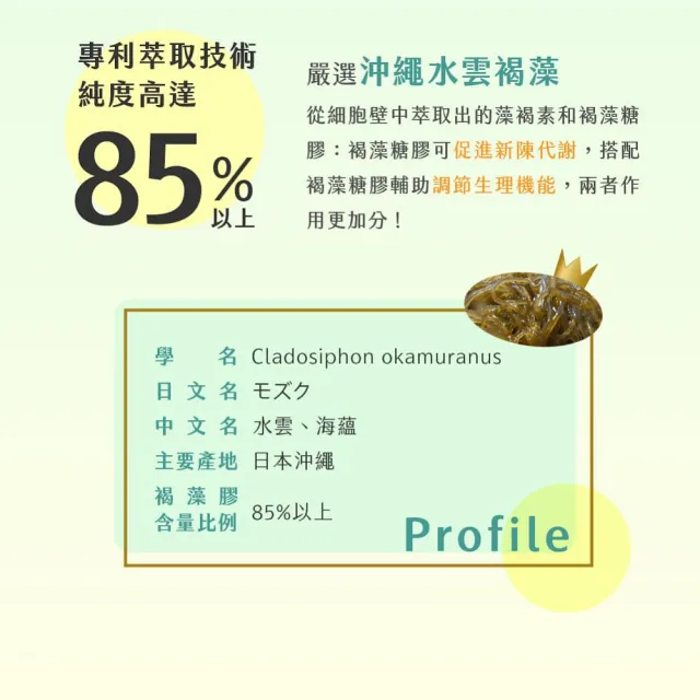 即期品【歐瑪茉莉】纖萃膠代謝膠囊x6盒(共180粒、沖繩褐藻醣膠+膳食纖維-順暢窈窕)