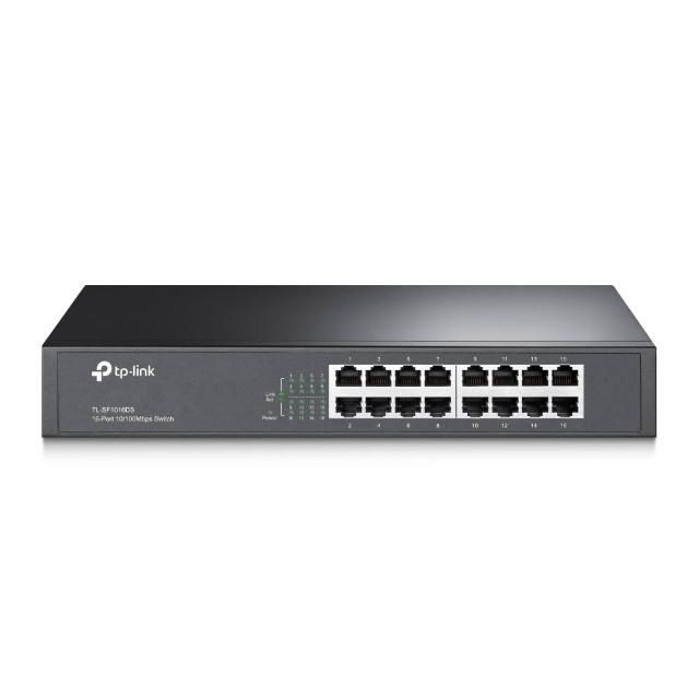 【TP-Link】TL-SF1016DS 16埠100Mbps桌上/機架型乙太網路交換器(交換器)