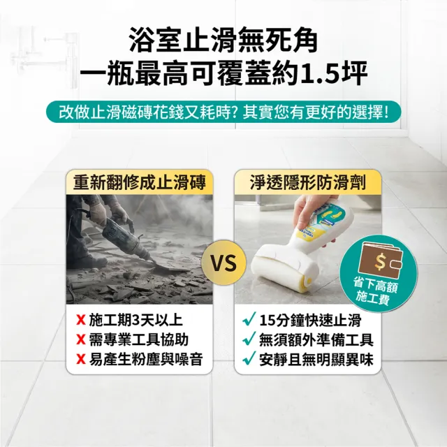 【SHIH CING】時晴 浴室止滑劑 防滑劑 DIY滾輪 長效止滑 廚房止滑  (300g) 磁磚 防滑塗料