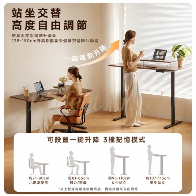 【Perfect angel】電動升降桌-120CM｜附增高架（電腦桌/書桌/工作桌/辦公桌/三色可選）