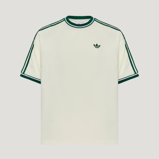 【adidas 愛迪達】短袖上衣 男 三葉草 亞規 TEE SS 白綠 KW5690