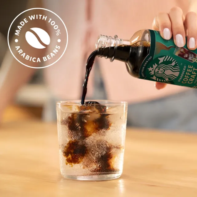 【STARBUCKS 星巴克】COFFEE CRAFT咖啡濃縮液260ML4瓶 (無糖/經典焦糖)