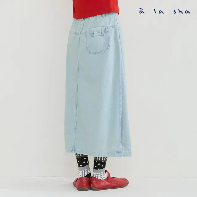 【a la sha】率性牛仔長裙
