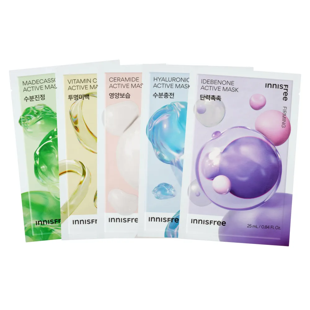 【innisfree】高效活性面膜4入組(保濕/舒緩/美白/抗老)
