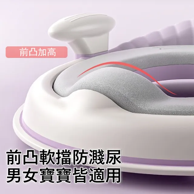 【Jonyer】PU軟墊兒童馬桶學習座墊 附雙邊扶手靠背 (幼兒戒尿布神器/寶寶學習便座/家用防滑馬桶圈)