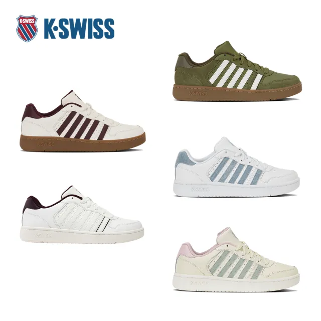【K-SWISS】經典五線條休閒鞋 COURT PALISADES 真皮板鞋 男鞋女鞋 多色 (06931/96931)