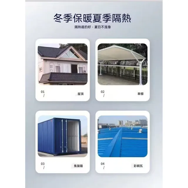 YouPin 隔熱隔音保溫棉 30mm厚10平方自粘保溫棉 屋頂彩鋼瓦樓隔熱棉 阻燃耐高溫
