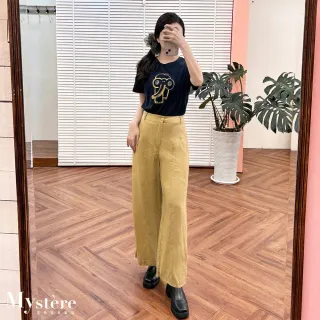 【my stere 我的時尚秘境】經典百搭亞麻直筒寬褲 三色 亞麻長褲 休閒寬褲 直筒褲 輕薄夏季長褲