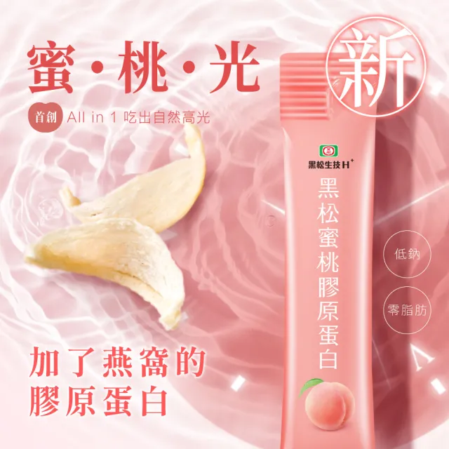 即期品【黑松生技】加了燕窩的膠原蛋白｜蜜桃膠原蛋白 20入(共80入)(維生素C/燕窩酸)