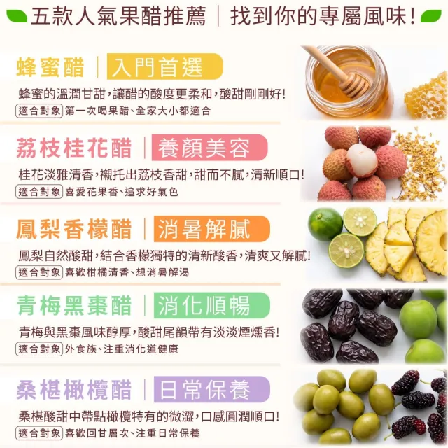 【永禎】經典濃醇水果醋600mlx2瓶 任選(天然無添加/含酵素果醋/中元普渡拜拜)