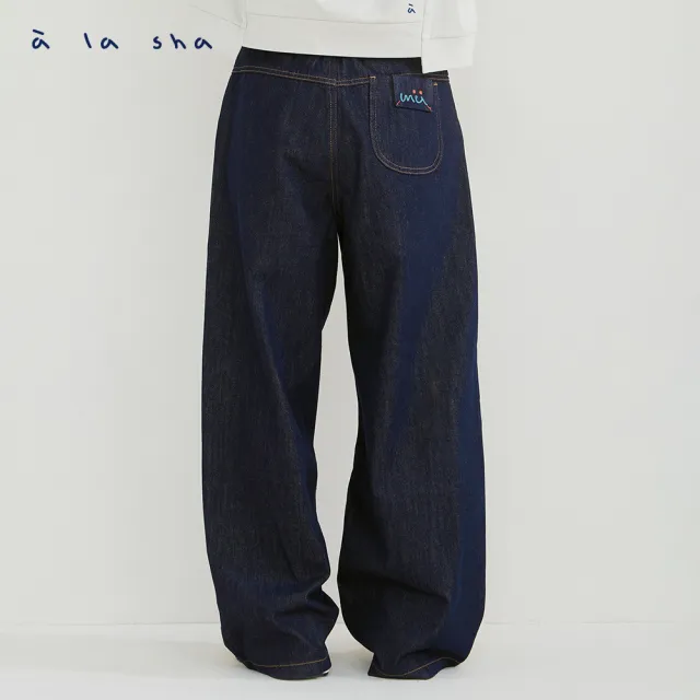 【a la sha】率性牛仔寬褲