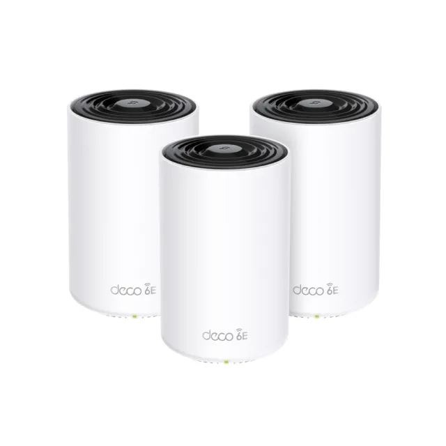 【TP-Link】WiFi 6E AXE5400 三頻 Gigabit 真Mesh 無線路由器 分享器(透天厝首選/Deco XE75 三入組)